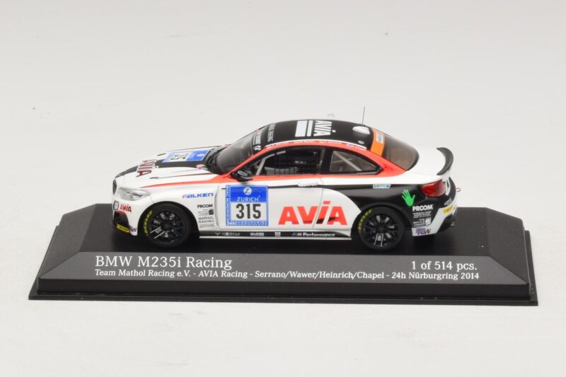 BMW M235i Team Mathol #315 24 Hours of Nurburgring 2014 Minichamps 1:43 437142415 Métal