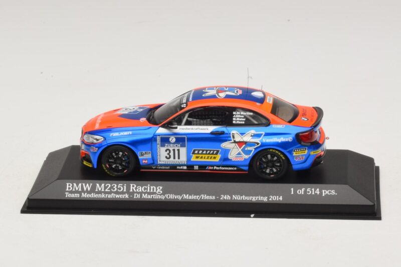 BMW M235i Team Medienkraftwerk #311 Di Martino / Olivo 24 Hours of Nurburgring 2014 Minichamps 1:43 BMW M235i Team Medienkraftwerk #311 Di Martino / Olivo 24 Hours of Nurburgring 2014 Minichamps 1:43 437142411 Métal