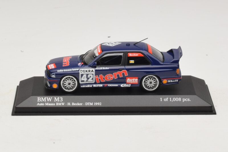 BMW M3 E30 Auto Maas #42 Becker DTM 1992 Minichamps 1:43 430922042 Métal
