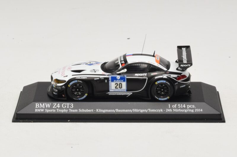 BMW Z4 GT3 BMW Sports Trophy #20 Klingmann / Baumann 24 Hours of Nurburgring 2014 Minichamps 1:43 437142030 Métal
