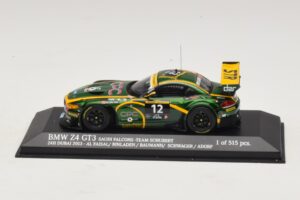 BMW Z4 GT3 Saudi Falcons #12 Al Faisal / Binladen 24 Hours of Dubai 2013 Minichamps 1:43 437132412 Métal