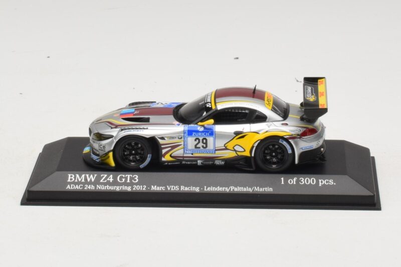 BMW Z4 GT3 VDS Racing #29 B. Leinders / M. Palttala 24 Hours of Nurburgring 2012 Minichamps 1:43 437122929 Métal