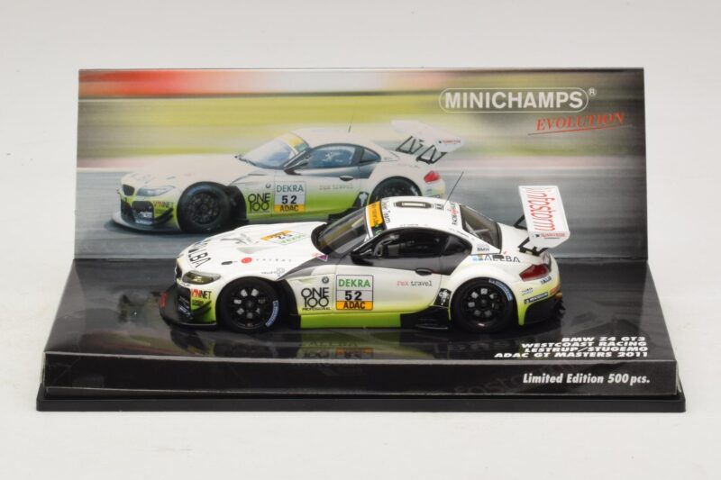 BMW Z4 GT3 Westcoast Racing #52 F. Lestrup ADAC GT Masters 2011 Minichamps 1:43 437112952 Métal