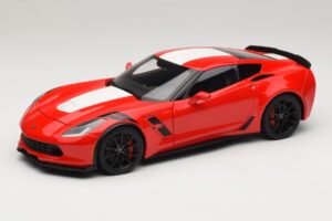 Chevrolet Corvette C7 Grand Sport Rouge avec Rayures Blanches AUTOart 1:18 71274 Composite