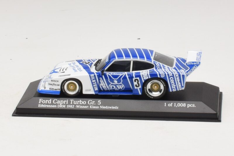 Ford Capri Turbo Gr.5 Zakspeed #3 K. Niedzwiedz Eifelrennen DRM 1982 Minichamps 1:43 Ford Capri Turbo Gr.5 Zakspeed #3 K. Niedzwiedz Eifelrennen DRM 1982 Minichamps 1:43 430828503 Métal