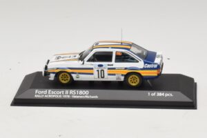 Ford Escort Mk2 RS1800 #10 A. Vatanen / D. Richards Rally Acropolis 1978 Minichamps 1:43 400808410 Métal