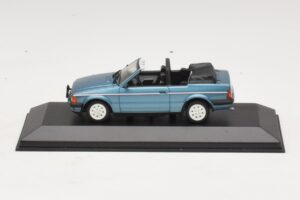 Ford Escort Mk3 Cabriolet Bleu Métallisé Minichamps 1:43 400085030 Métal