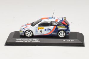 Ford Focus RS WRC #4 C. McRae / N. Grist Rally Monte Carlo 2001 Minichamps 1:43 430018904 Métal