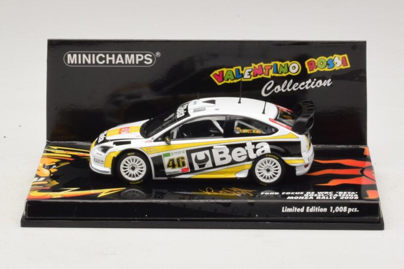 Ford Focus RS WRC #46 V. Rossi / C. Cassina Monza Rally Show 2008 Minichamps 1:43 400088946 Métal