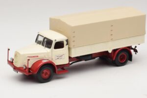 Henschel HS 140 Camion Plateau Blanc Rouge Minichamps 1:43 439171020 Métal