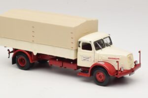 Henschel HS 140 Camion Plateau Blanc Rouge Minichamps 1:43 439171020 Métal — image 4 sur 6