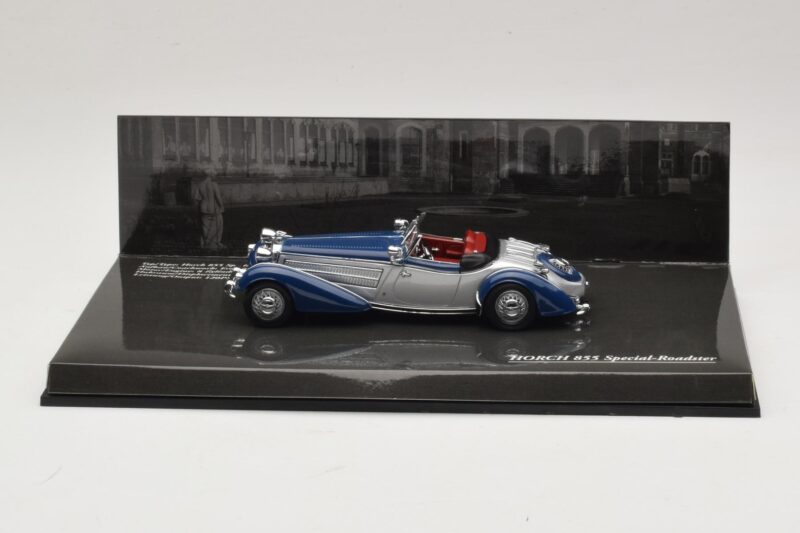 Horch 855 Special Roadster Argent Bleu Minichamps 1:43 436014202 Métal