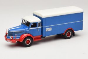 Krupp Titan Camion Fourgon Bleu Rouge Minichamps 1:43 439069040 Métal