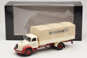 Magirus-Deutz S 7500 Jupiter Camion Plateau Blanc Rouge Minichamps 1:43 439141022 Métal — image 6 sur 6