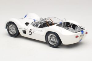 Maserati Tipo 61 #5 S. Moss / D. Gurney Camoradi ADAC 1000km Nurburgring Winner 1960 Minichamps 1:18 100601205 Métal — image 7 sur 8