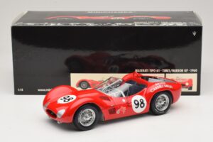 Maserati Tipo 61 #98 C. Shelby Times Mirror Grand Prix for Sportscars 1960 Minichamps 1:18 100601298 Métal — image 8 sur 8