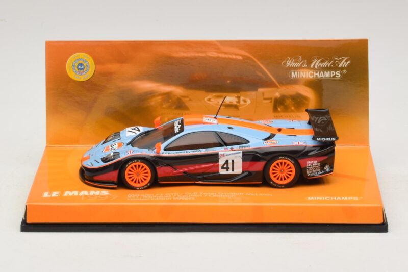 McLaren F1 GTR Gulf Team Davidoff #41 P-H. Raphanel / J-M. Gounon FIA GT Championship 1997 Minichamps 1:43 533174341 Métal