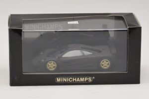 McLaren F1 GTR Prototype Noir Mat Avec Jantes Dorées Minichamps 1:43 MCLAREN008 Métal — image 4 sur 4