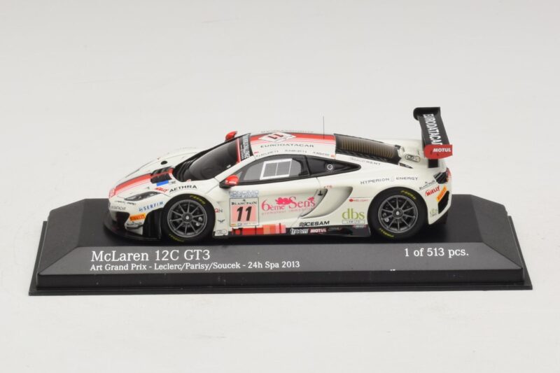 McLaren MP4-12C GT3 #11 Art Grand Prix Leclerc / Parisy 24 Hours of Spa 2013 Minichamps 1:43 437131311 Métal