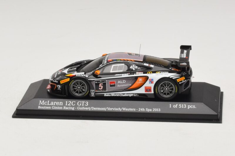 McLaren MP4-12C GT3 #5 Boutsen Racing Guilvert / Dermont 24 Hours of Spa 2013 Minichamps 1:43 McLaren MP4-12C GT3 #5 Boutsen Racing Guilvert / Dermont 24 Hours of Spa 2013 Minichamps 1:43 437131305 Métal