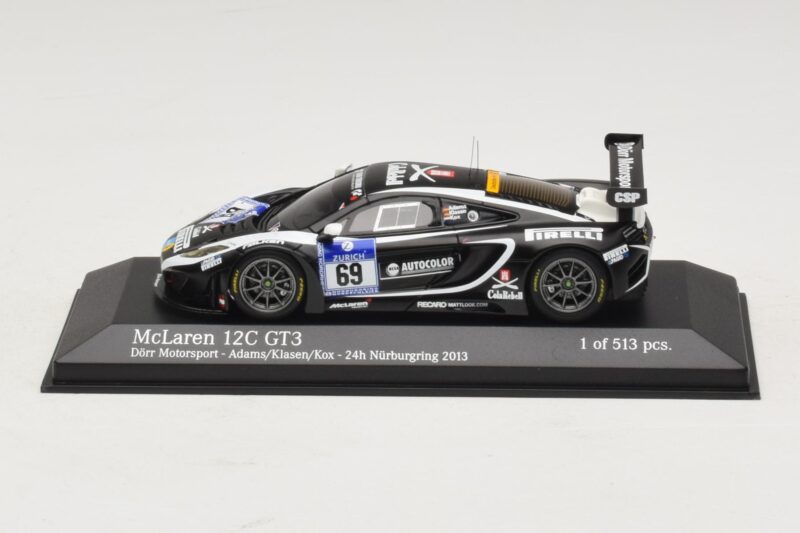 McLaren MP4-12C GT3 #69 Dorr Motorsport Adams / Klasen 24 Hours of Nurburgring 2014 Minichamps 1:43 McLaren MP4-12C GT3 #69 Dorr Motorsport Adams / Klasen 24 Hours of Nurburgring 2014 Minichamps 1:43 437131399 Métal