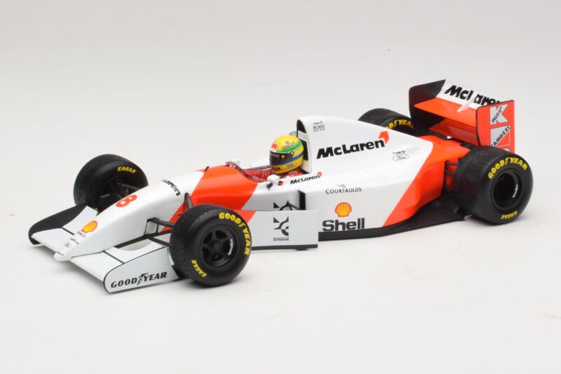 McLaren MP4/8 Ford #8 A. Senna Winner European GP 1993 Minichamps 1:18 540931818 Métal