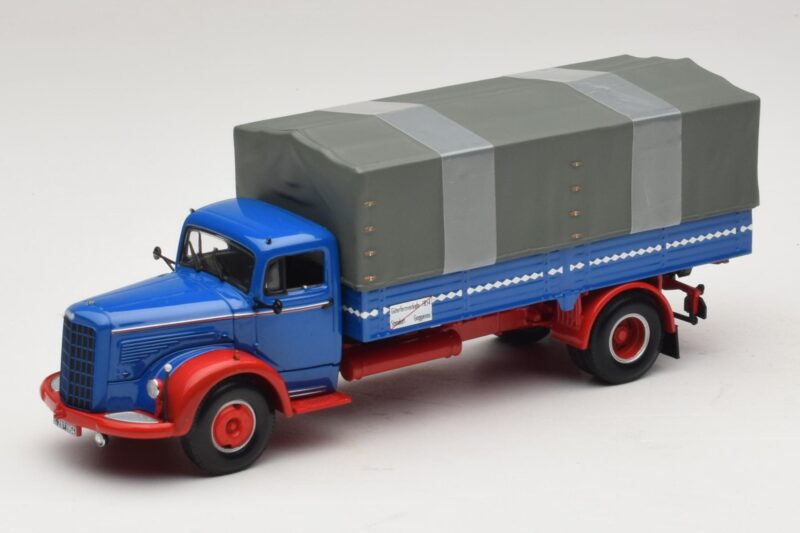 Mercedes L 315 Camion Plateau Bleu Rouge Minichamps 1:43 439034420 Métal