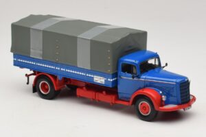 Mercedes L 315 Camion Plateau Bleu Rouge Minichamps 1:43 439034420 Métal — image 4 sur 6
