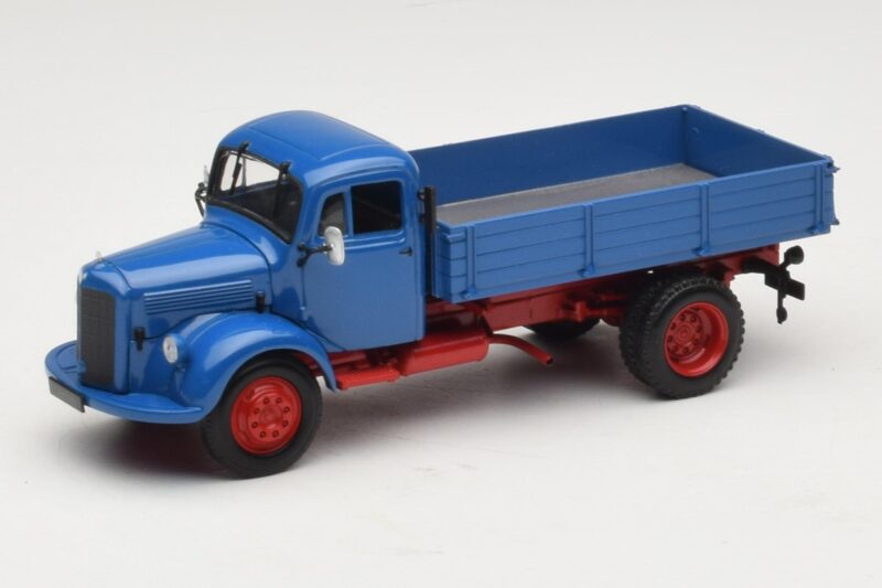 Mercedes L 3500 Camion Benne Bleu Rouge Minichamps 1:43 439350004 Métal