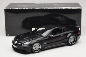Mercedes SL65 AMG R230 Black Series Matt Black Minichamps 1:18 100038121 Métal — image 8 sur 8