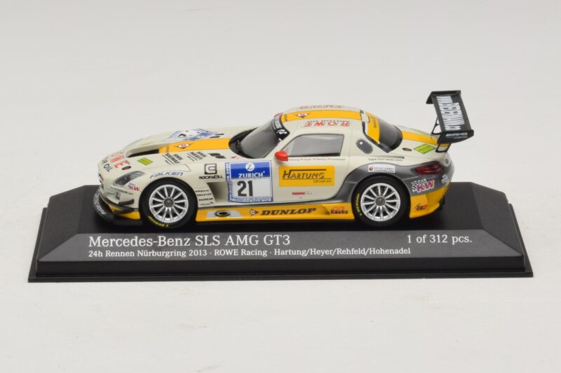 Mercedes SLS AMG GT3 #21 Rowe Racing Hartung / Heyer Nurburgring 24 Hours 2013 Minichamps 1:43 Mercedes SLS AMG GT3 #21 Rowe Racing Hartung / Heyer Nurburgring 24 Hours 2013 Minichamps 1:43 410133221 Métal