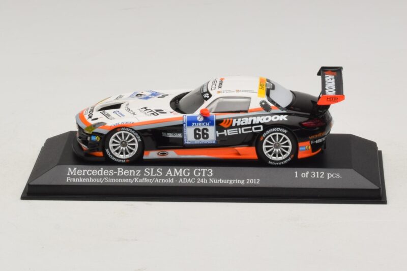 Mercedes SLS AMG GT3 #66 Hankook C. Frankenhout / Simonsen 24 Hours of Nurburgring 2012 Minichamps 1:43 437123266 Métal
