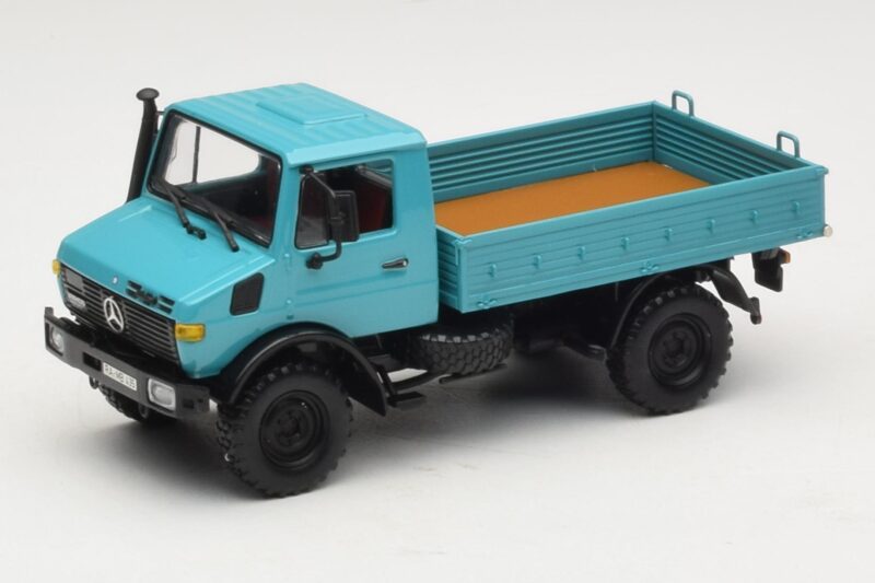 Mercedes Unimog 1300 L Camion Plateau Bleu Minichamps 1:43 439033020 Métal