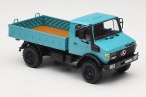 Mercedes Unimog 1300 L Camion Plateau Bleu Minichamps 1:43 439033020 Métal — image 4 sur 6