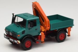 Mercedes Unimog 1300 L Benne avec Grue de Chargement Minichamps 1:43 439033000 Métal