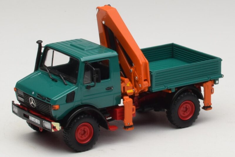 Mercedes Unimog 1300 L Benne avec Grue de Chargement Minichamps 1:43 439033000 Métal
