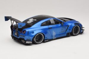 Nissan GT-R R35 Liberty Walk Work T2 Bleu Métallisé Solido 1:18 S1805801 Métal — image 2 sur 6