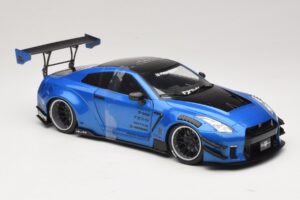 Nissan GT-R R35 Liberty Walk Work T2 Bleu Métallisé Solido 1:18 S1805801 Métal — image 4 sur 6