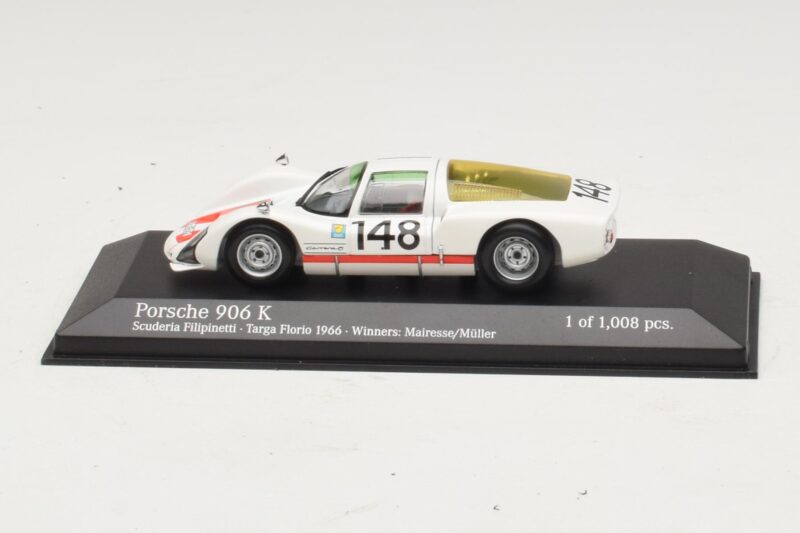 Porsche 906 K Scuderia Filipinetti #148 W. Mairesse / H. Muller Targa Florio Winners 1966 Minichamps 1:43 400666648 Métal