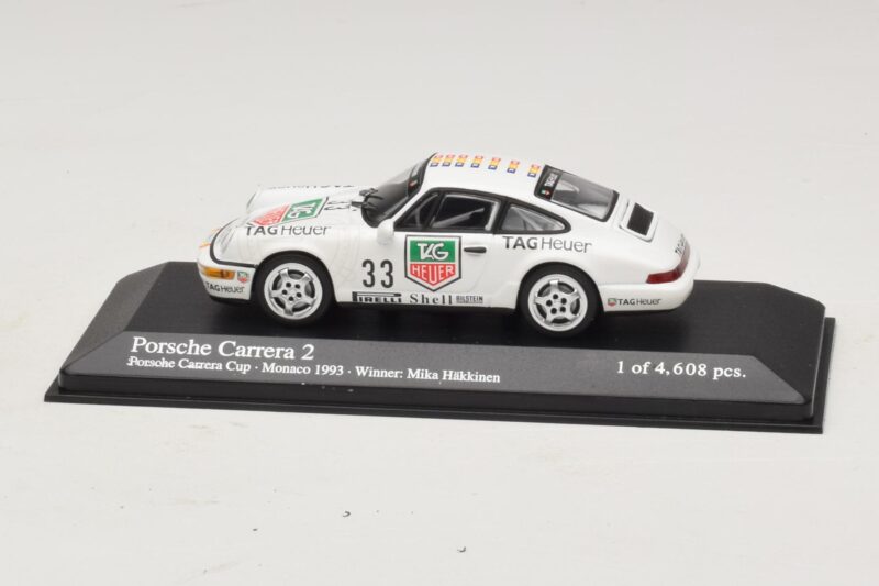 Porsche 911 964 Carrera 2 #33 M. Hakkinen Monaco Carrera Cup Winner 1993 Minichamps 1:43 430936033 Métal