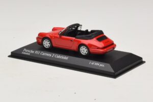 Porsche 911 964 Carrera 2 Cabriolet Rouge Minichamps 1:43 430067330 Métal — image 3 sur 4