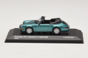 Porsche 911 964 Carrera 2 Cabriolet Turquoise Minichamps 1:43 430067332 Métal