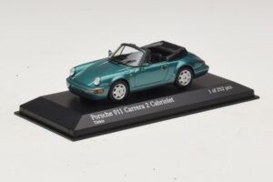 Porsche 911 964 Carrera 2 Cabriolet Turquoise Minichamps 1:43 430067332 Métal — image 2 sur 4