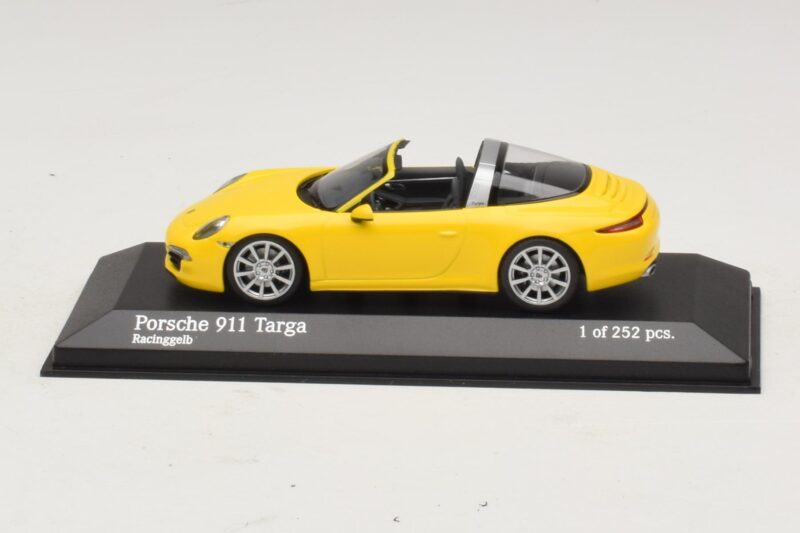 Porsche 911 991 Targa Jaune Minichamps 1:43 410062441 Métal