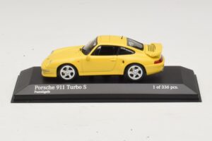 Porsche 911 993 Turbo S Jaune Minichamps 1:43 430069270 Métal