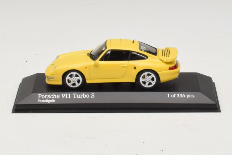 Porsche 911 993 Turbo S Jaune Minichamps 1:43 430069270 Métal