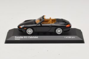 Porsche 911 996 Cabriolet Noir Métallisé Minichamps 1:43 400061090 Métal