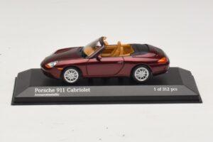 Porsche 911 996 Cabriolet Rouge Métallisé Minichamps 1:43 400061092 Métal