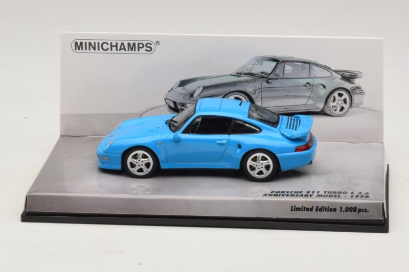 Porsche 911 996 Turbo S 3.6 Édition Anniversaire Bleu Minichamps 1:43 Porsche 911 996 Turbo S 3.6 Édition Anniversaire Bleu Minichamps 1:43 436069270 Métal
