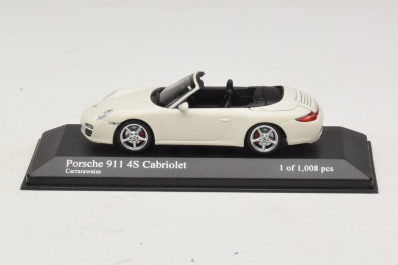 Porsche 911 997 Carrera 4S Cabriolet Blanc Minichamps 1:43 400066431 Métal
